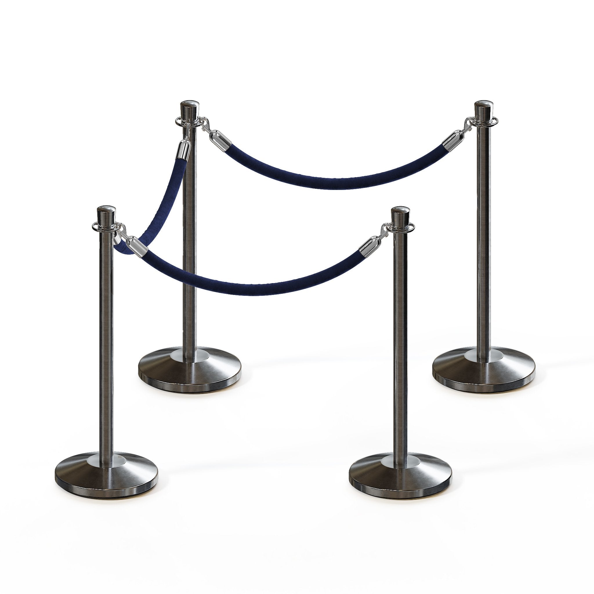 Crown Top Post and Rope Stanchion Kit - Montour Line - Crowd Control Warehouse