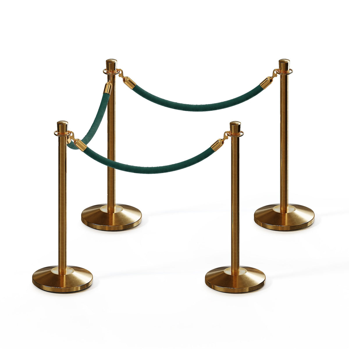 Crown Top Post and Rope Stanchion Kit - Montour Line - Crowd Control Warehouse