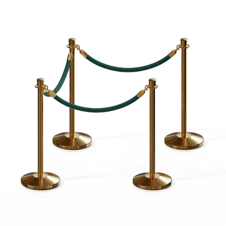 Crown Top Post and Rope Stanchion Kit - Montour Line - Crowd Control Warehouse