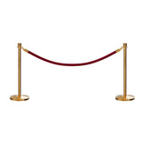 Crown Top Post and Rope Stanchion Kit - Montour Line - Crowd Control Warehouse