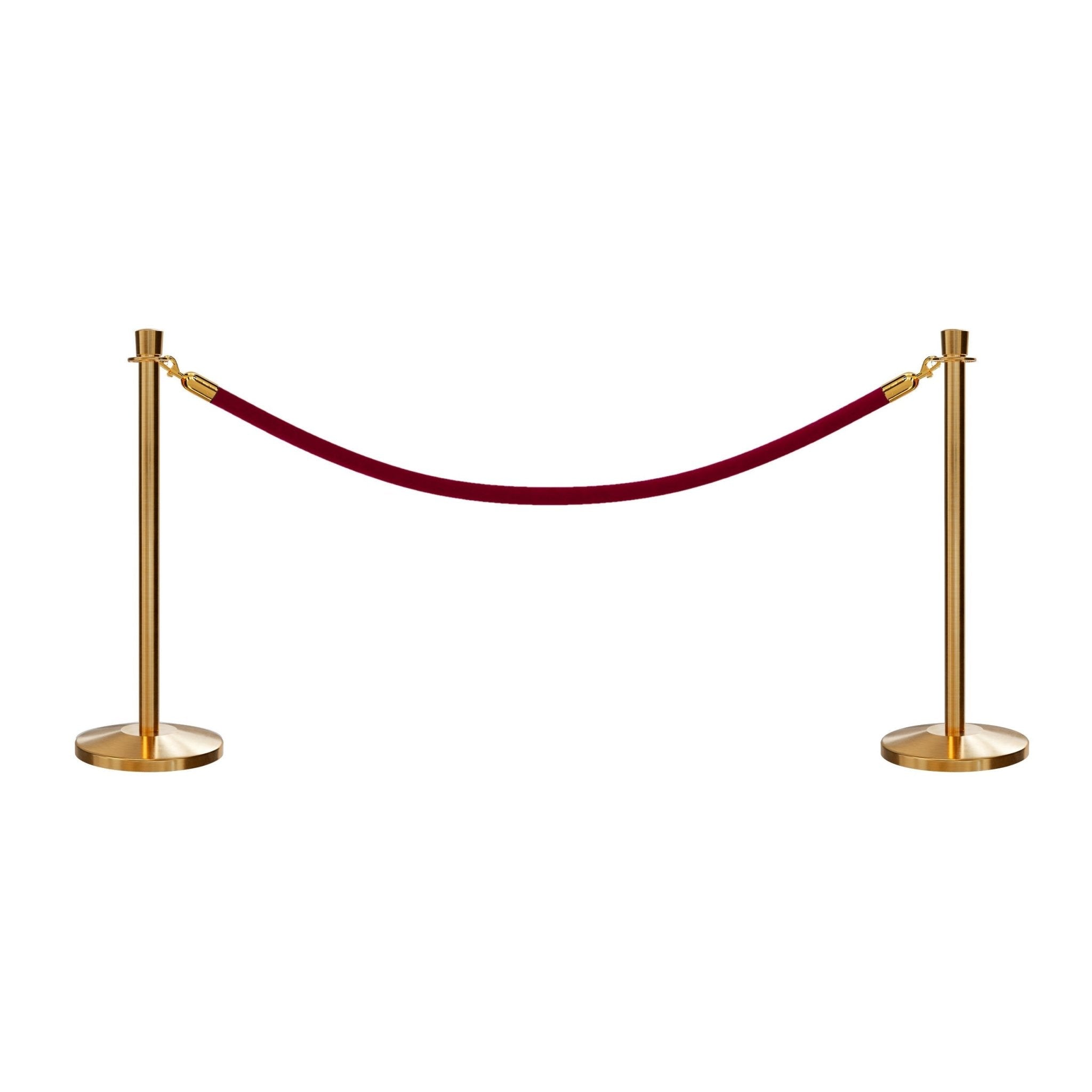 Crown Top Post and Rope Stanchion Kit - Montour Line - Crowd Control Warehouse
