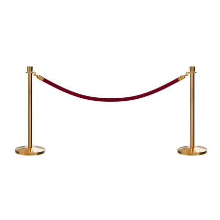 Crown Top Post and Rope Stanchion Kit - Montour Line - Crowd Control Warehouse