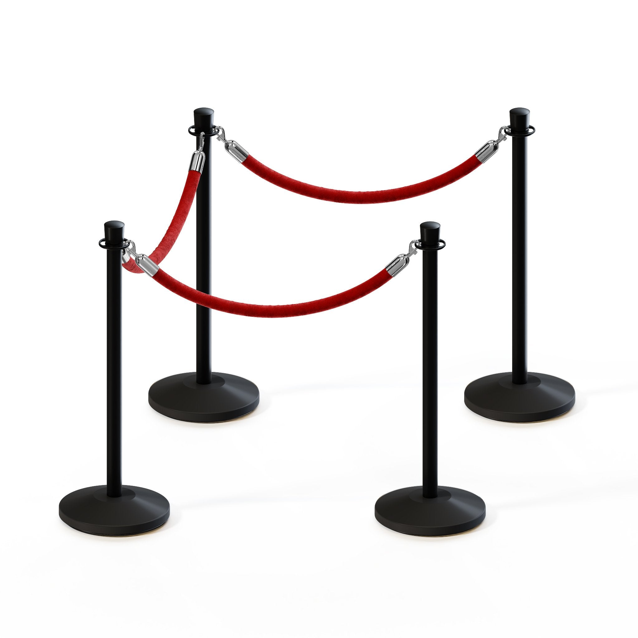 Crown Top Post and Rope Stanchion Kit - Montour Line - Crowd Control Warehouse