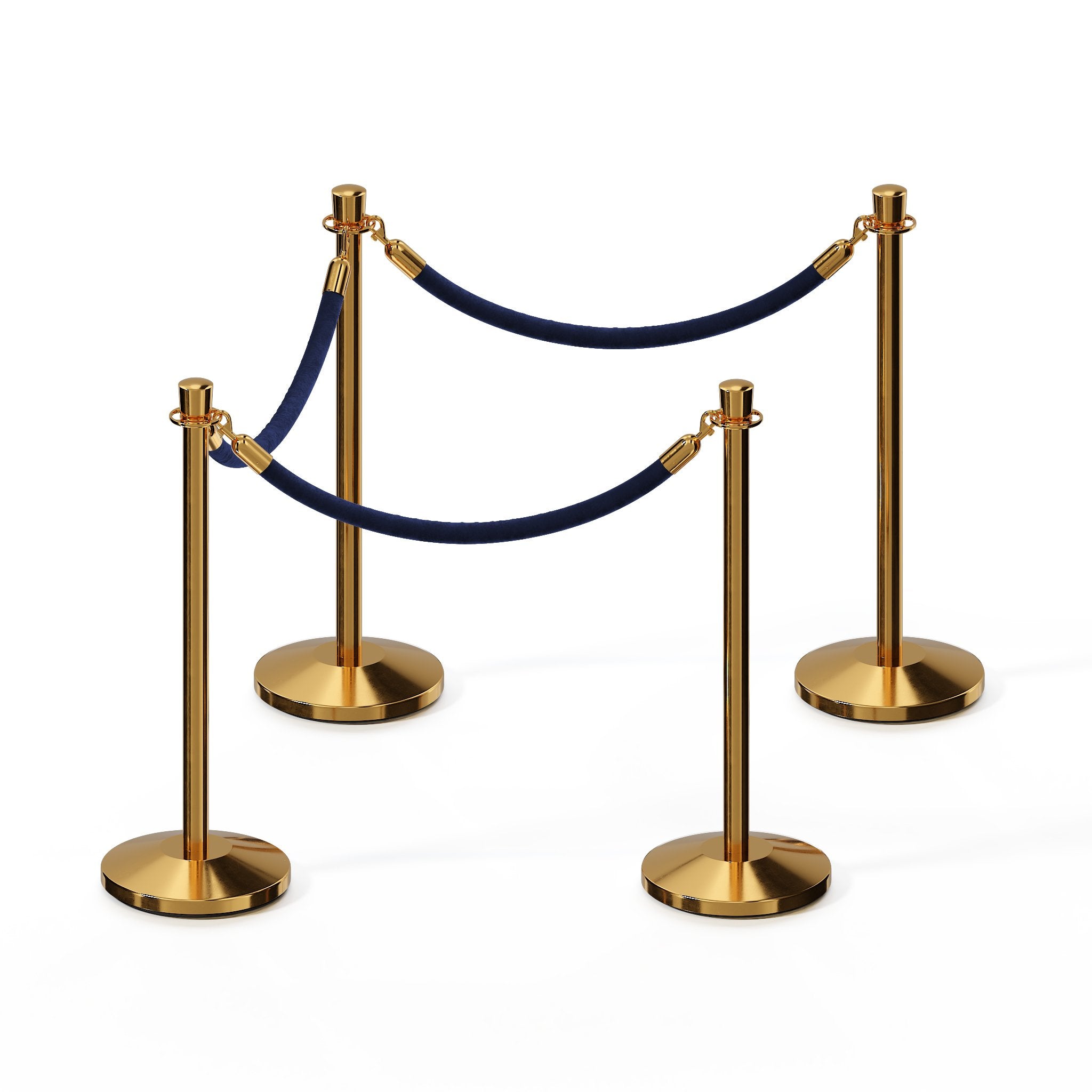 Crown Top Post and Rope Stanchion Kit - Montour Line - Crowd Control Warehouse