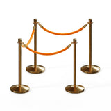 Crown Top Post and Rope Stanchion Kit - Montour Line - Crowd Control Warehouse