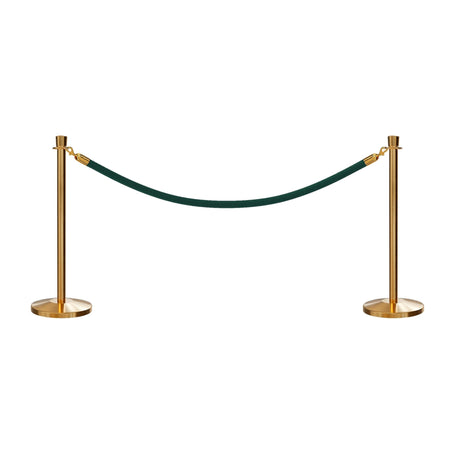 Crown Top Post and Rope Stanchion Kit - Montour Line - Crowd Control Warehouse