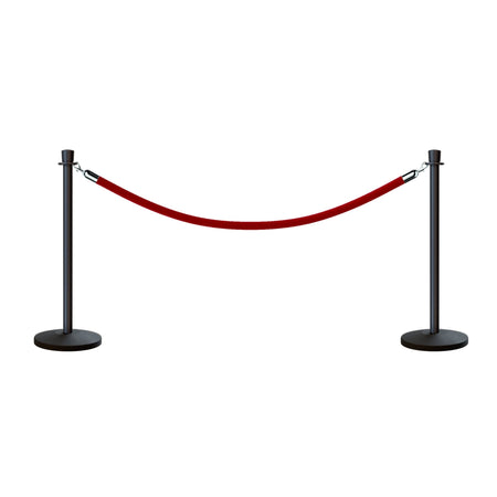 Crown Top Post and Rope Stanchion Kit - Montour Line - Crowd Control Warehouse