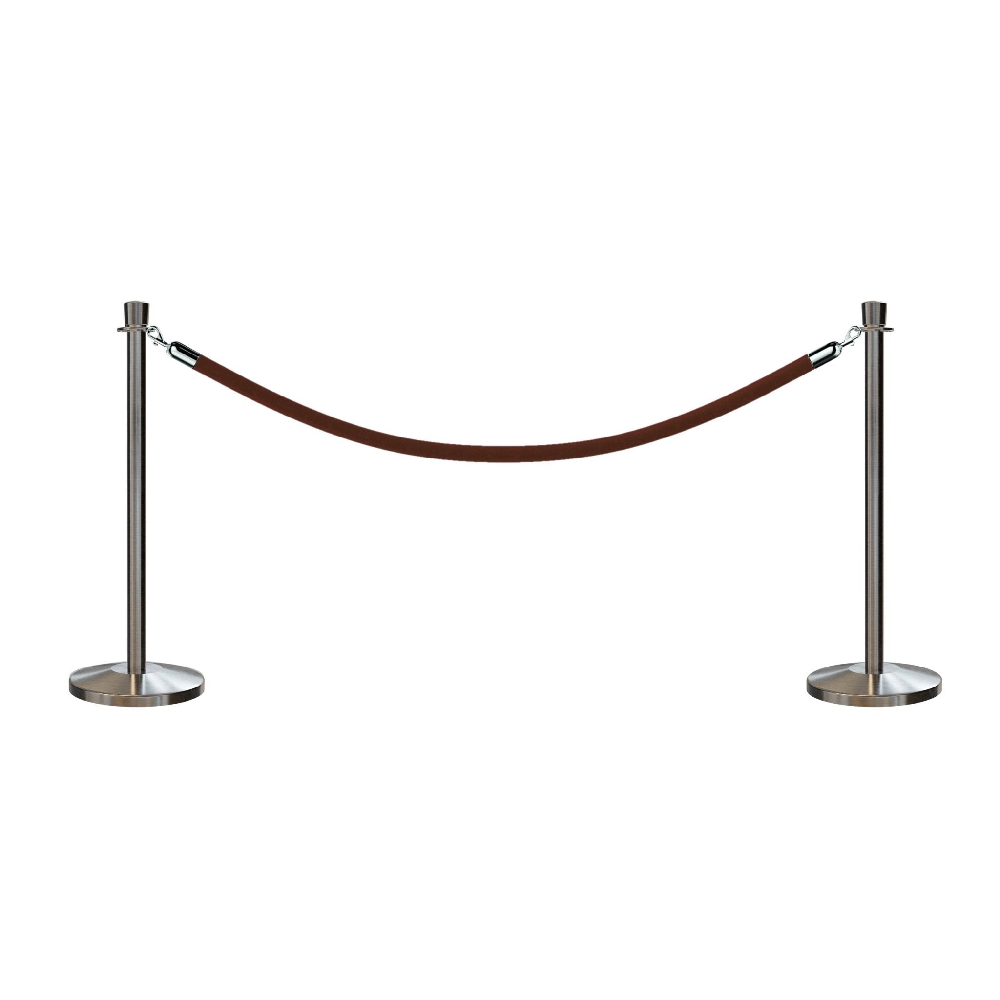 Crown Top Post and Rope Stanchion Kit - Montour Line - Crowd Control Warehouse