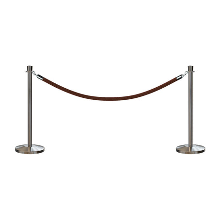 Crown Top Post and Rope Stanchion Kit - Montour Line - Crowd Control Warehouse