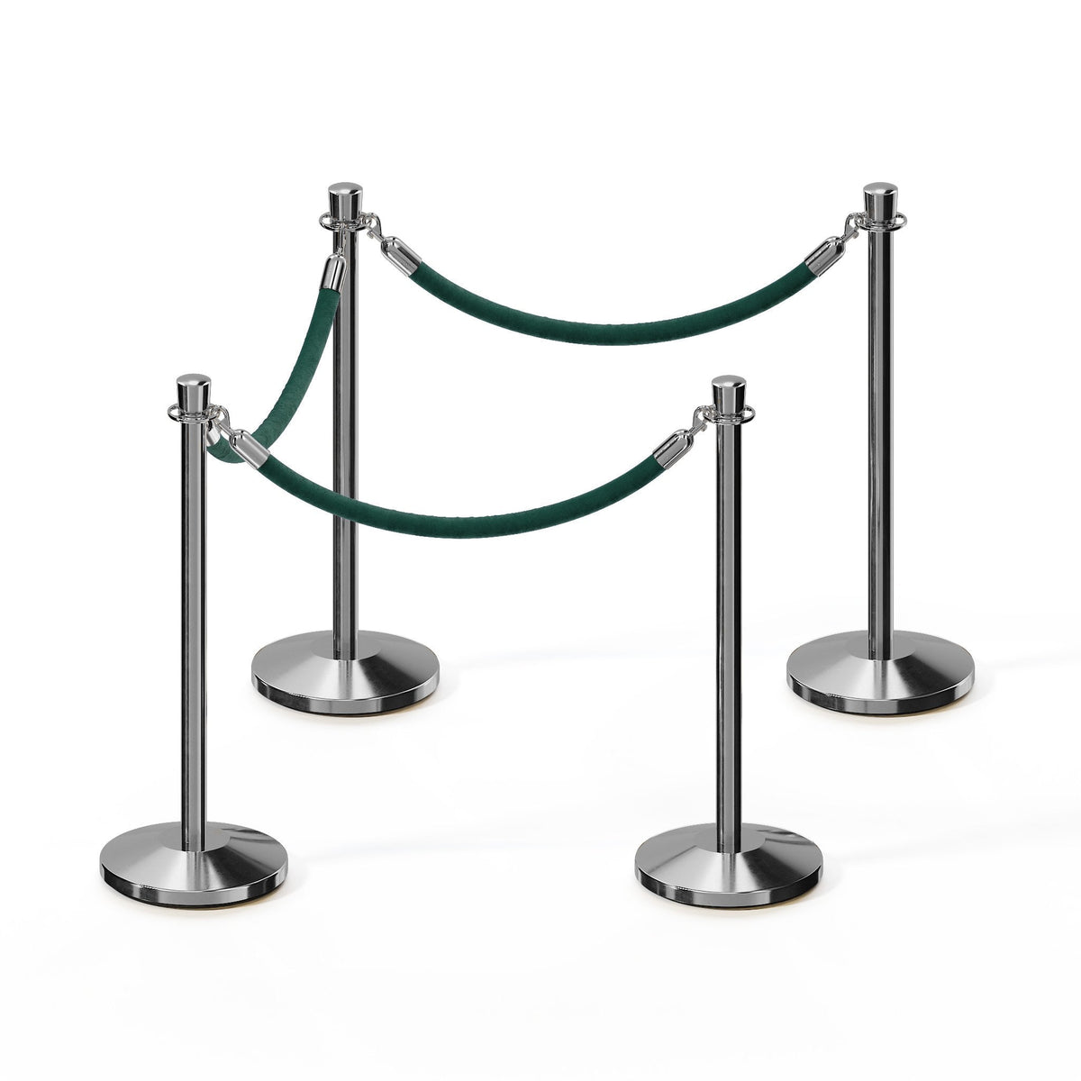 Crown Top Post and Rope Stanchion Kit - Montour Line - Crowd Control Warehouse