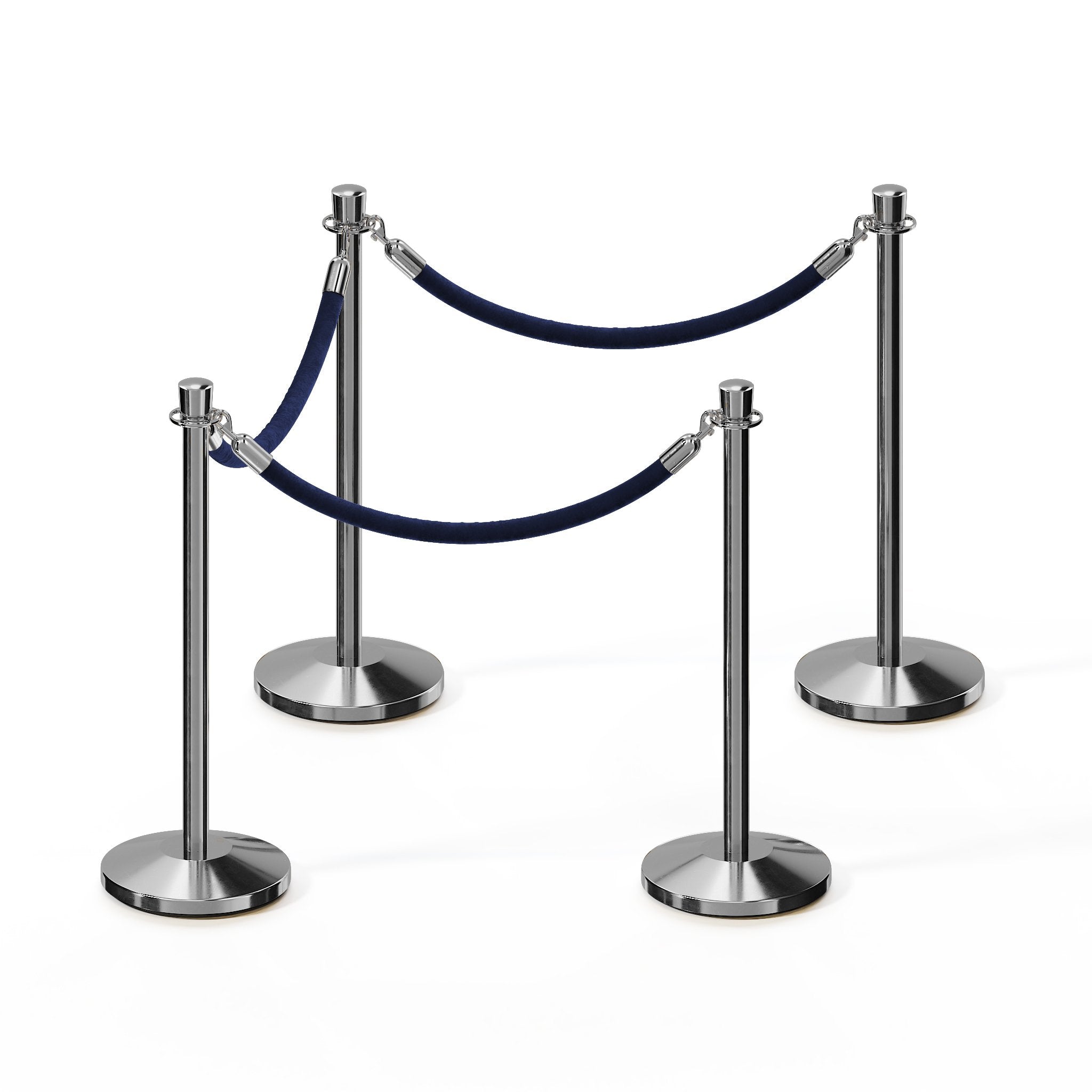 Crown Top Post and Rope Stanchion Kit - Montour Line - Crowd Control Warehouse