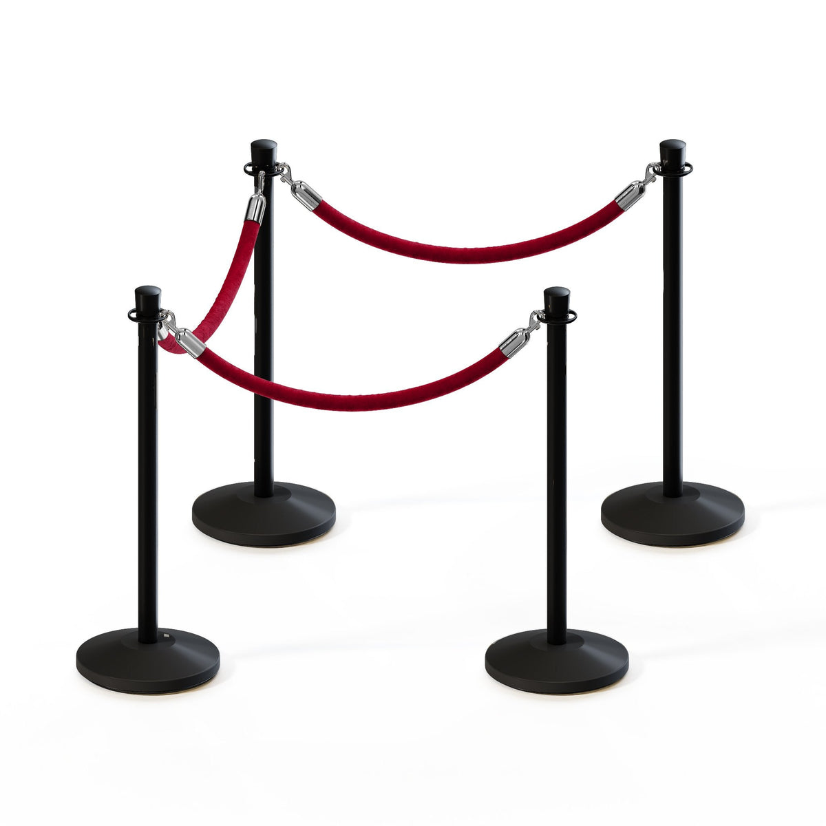 Crown Top Post and Rope Stanchion Kit - Montour Line - Crowd Control Warehouse