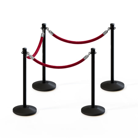 Crown Top Post and Rope Stanchion Kit - Montour Line - Crowd Control Warehouse