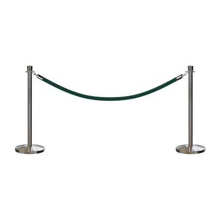 Crown Top Post and Rope Stanchion Kit - Montour Line - Crowd Control Warehouse