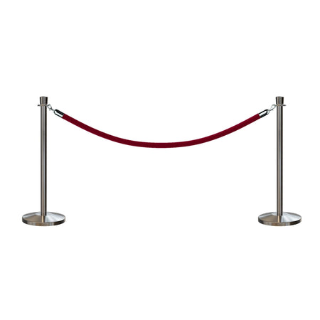 Crown Top Post and Rope Stanchion Kit - Montour Line - Crowd Control Warehouse