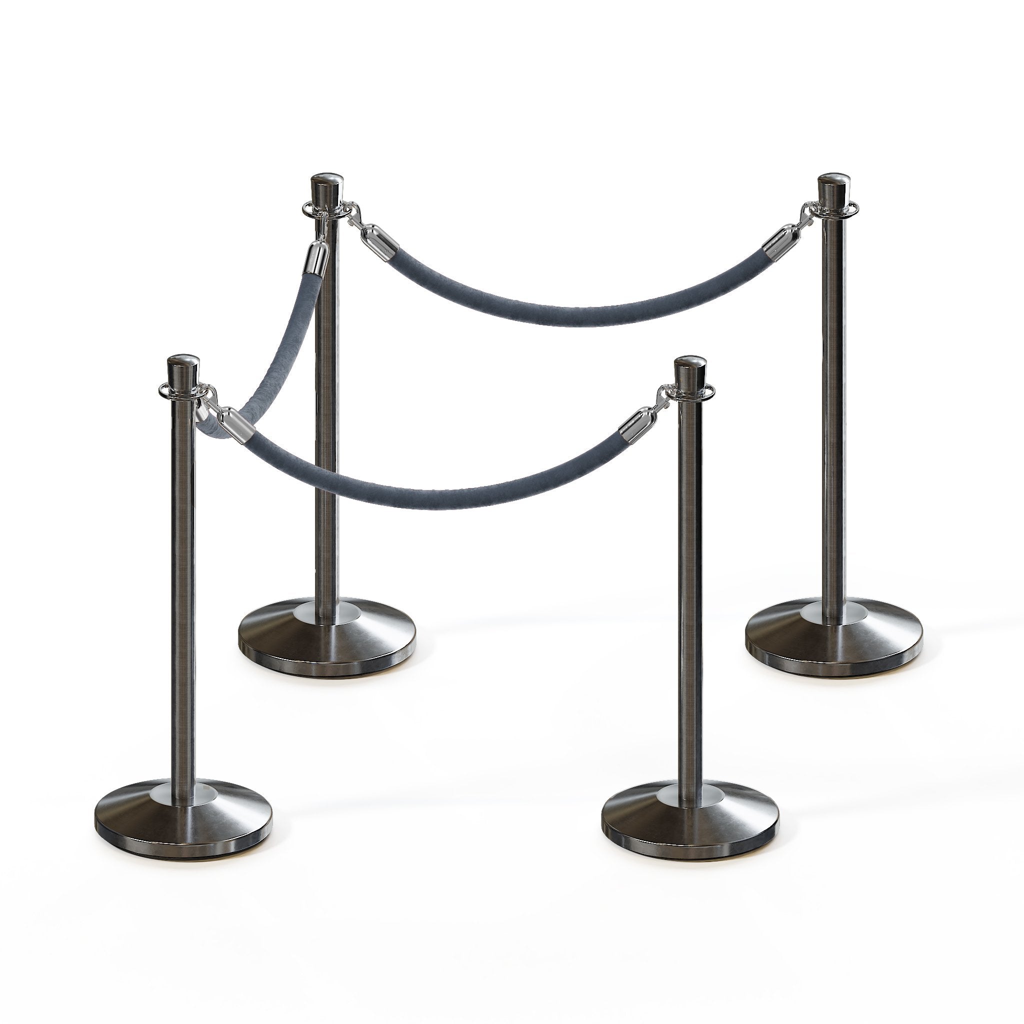 Crown Top Post and Rope Stanchion Kit - Montour Line - Crowd Control Warehouse