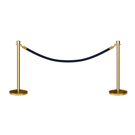 Crown Top Post and Rope Stanchion Kit - Montour Line - Crowd Control Warehouse