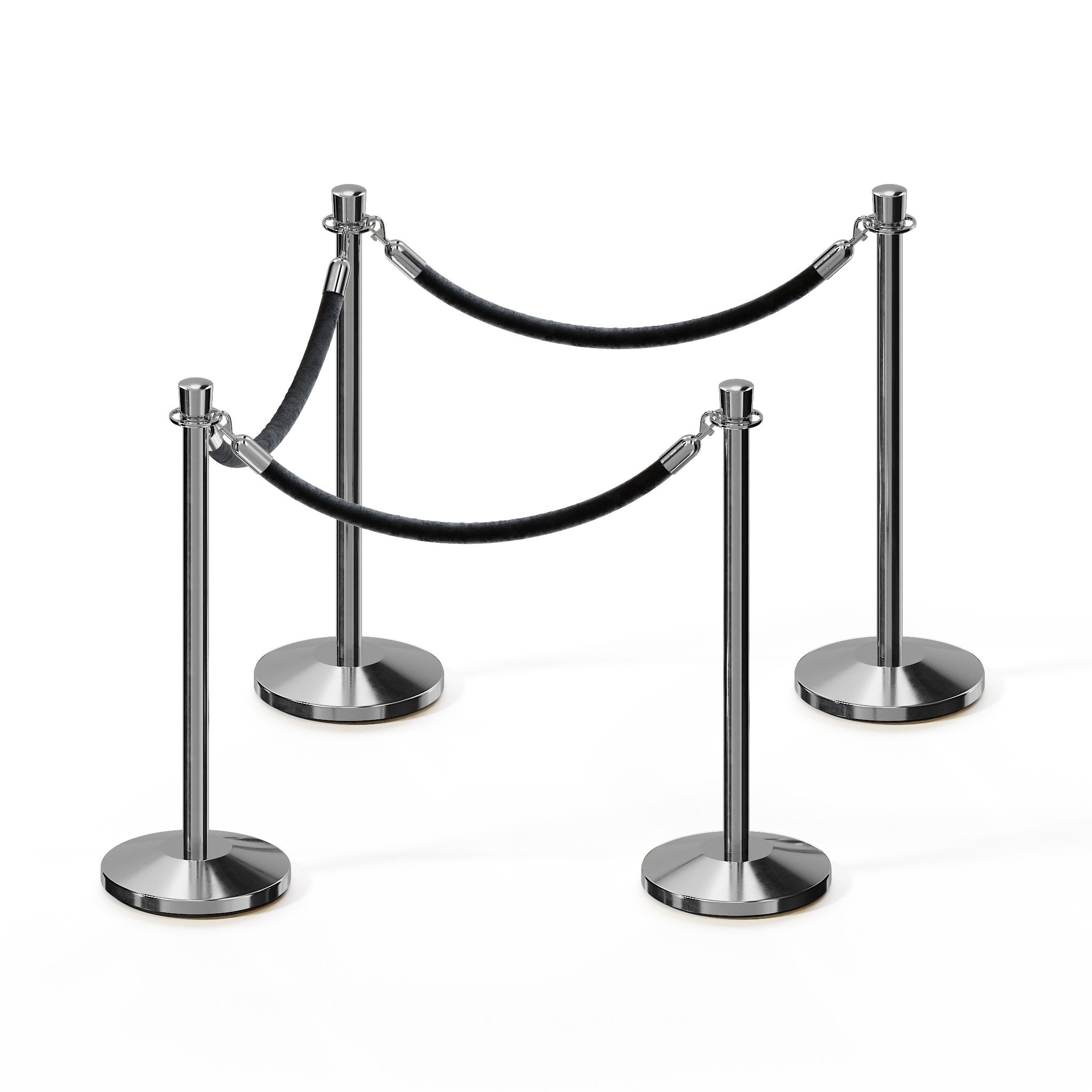 Crown Top Post and Rope Stanchion Kit - Montour Line - Crowd Control Warehouse