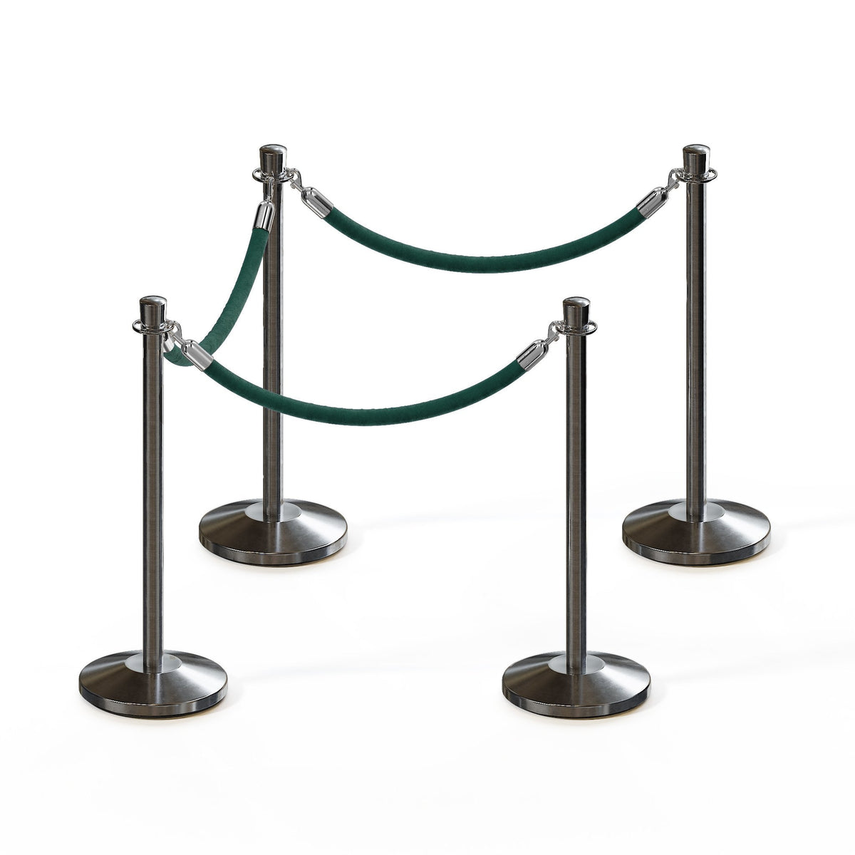 Crown Top Post and Rope Stanchion Kit - Montour Line - Crowd Control Warehouse