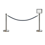 Crown Top Post and Rope Stanchion Kit with Sign Frame - Montour Line - Crowd Control Warehouse