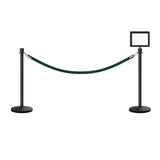 Crown Top Post and Rope Stanchion Kit with Sign Frame - Montour Line - Crowd Control Warehouse