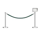 Crown Top Post and Rope Stanchion Kit with Sign Frame - Montour Line - Crowd Control Warehouse