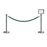 Crown Top Post and Rope Stanchion Kit with Sign Frame - Montour Line - Crowd Control Warehouse