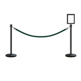 Crown Top Post and Rope Stanchion Kit with Sign Frame - Montour Line - Crowd Control Warehouse