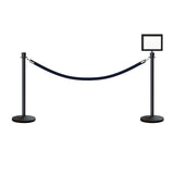 Crown Top Post and Rope Stanchion Kit with Sign Frame - Montour Line - Crowd Control Warehouse