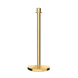 Crown Top Post and Rope Stanchion with Cast Iron Base - Montour Line CILine - Crowd Control Warehouse