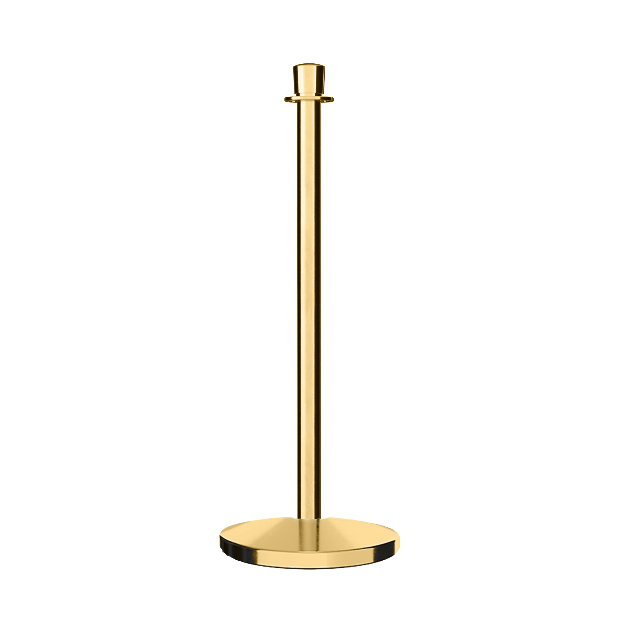Crown Top Post and Rope Stanchion with Cast Iron Base - Montour Line CILine - Crowd Control Warehouse