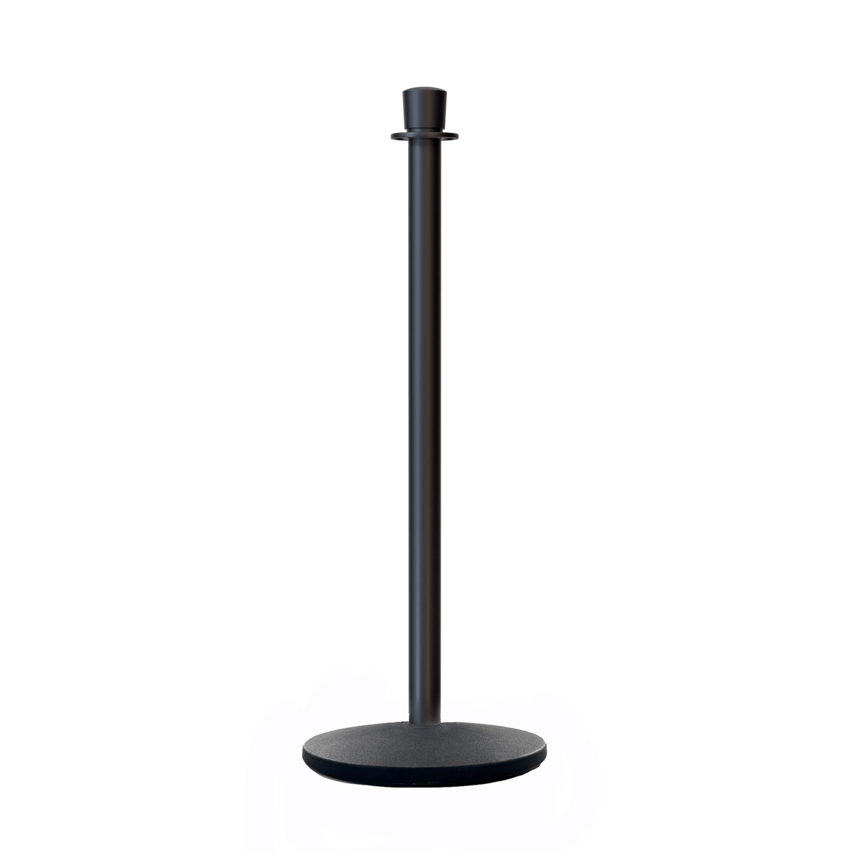 Crown Top Post and Rope Stanchion with Cast Iron Base - Montour Line CILine - Crowd Control Warehouse