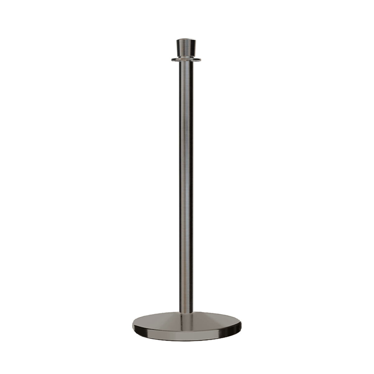 Crown Top Post and Rope Stanchion with Cast Iron Base - Montour Line CILine - Crowd Control Warehouse