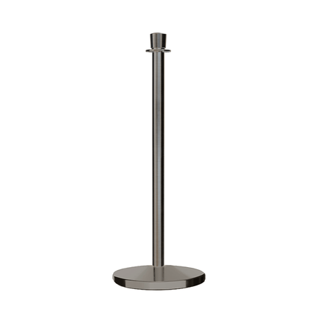 Crown Top Post and Rope Stanchion with Cast Iron Base - Montour Line CILine - Crowd Control Warehouse