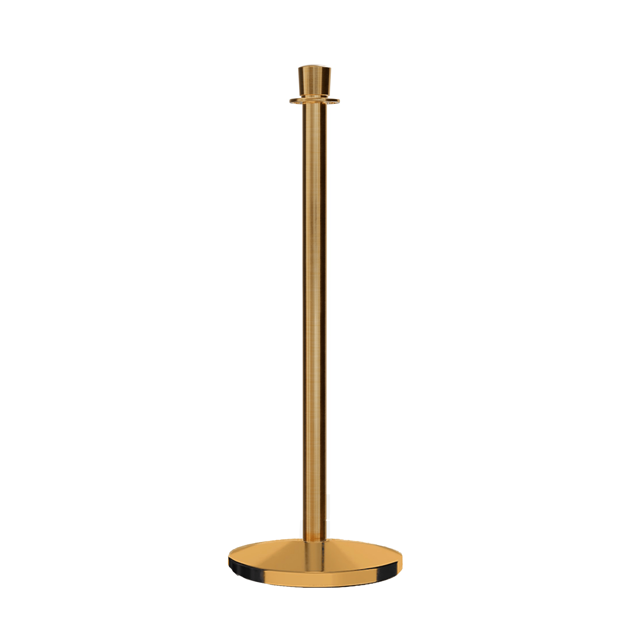 Crown Top Post and Rope Stanchion with Cast Iron Base - Montour Line CILine - Crowd Control Warehouse
