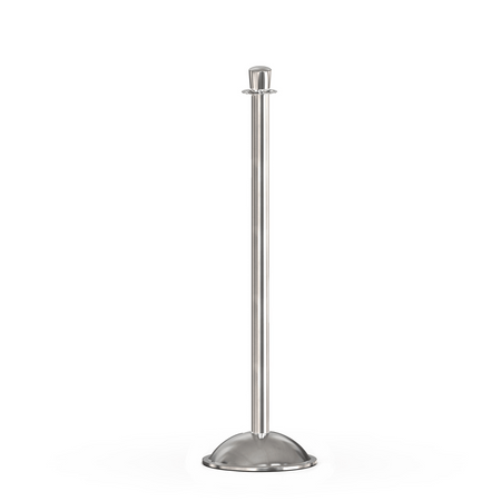 Crown Top Post and Rope Stanchion with Dome Base - Montour Line CDLine - Crowd Control Warehouse