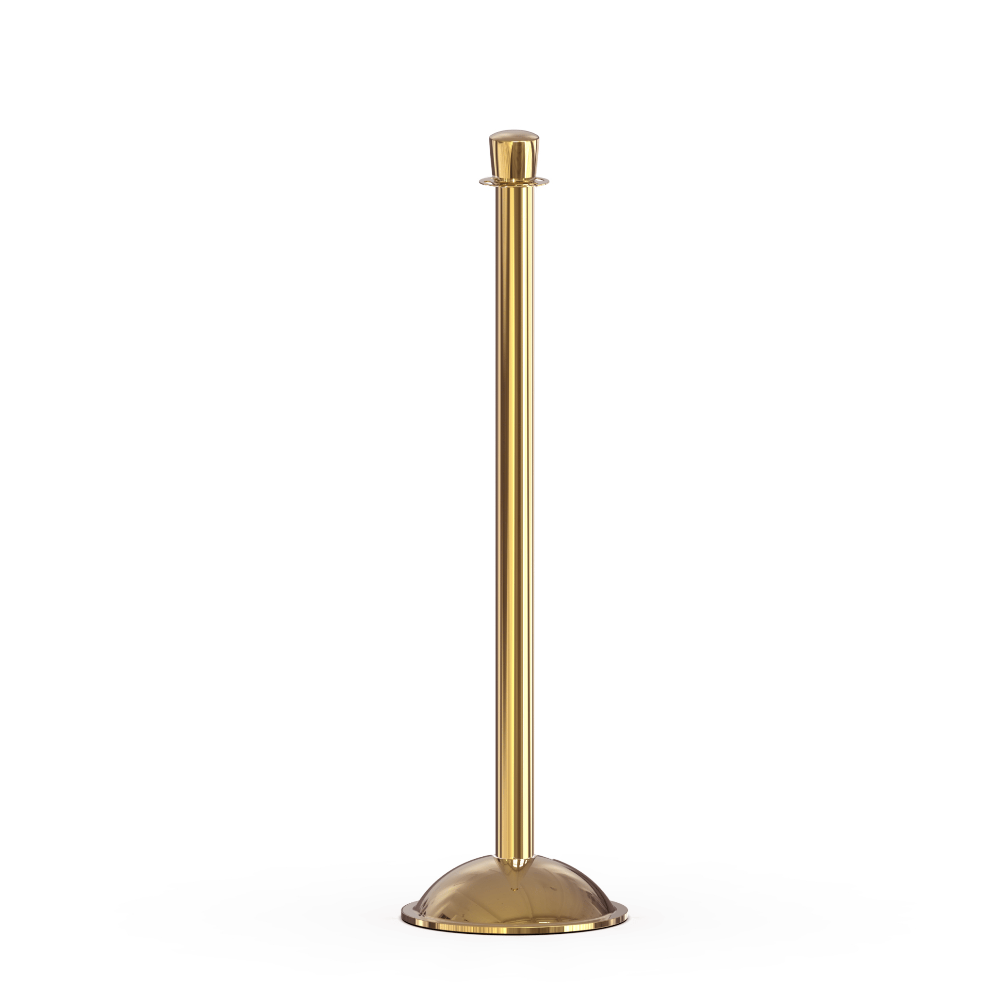 Crown Top Post and Rope Stanchion with Dome Base - Montour Line CDLine - Crowd Control Warehouse
