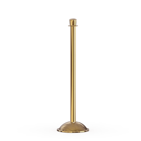 Crown Top Post and Rope Stanchion with Dome Base - Montour Line CDLine - Crowd Control Warehouse