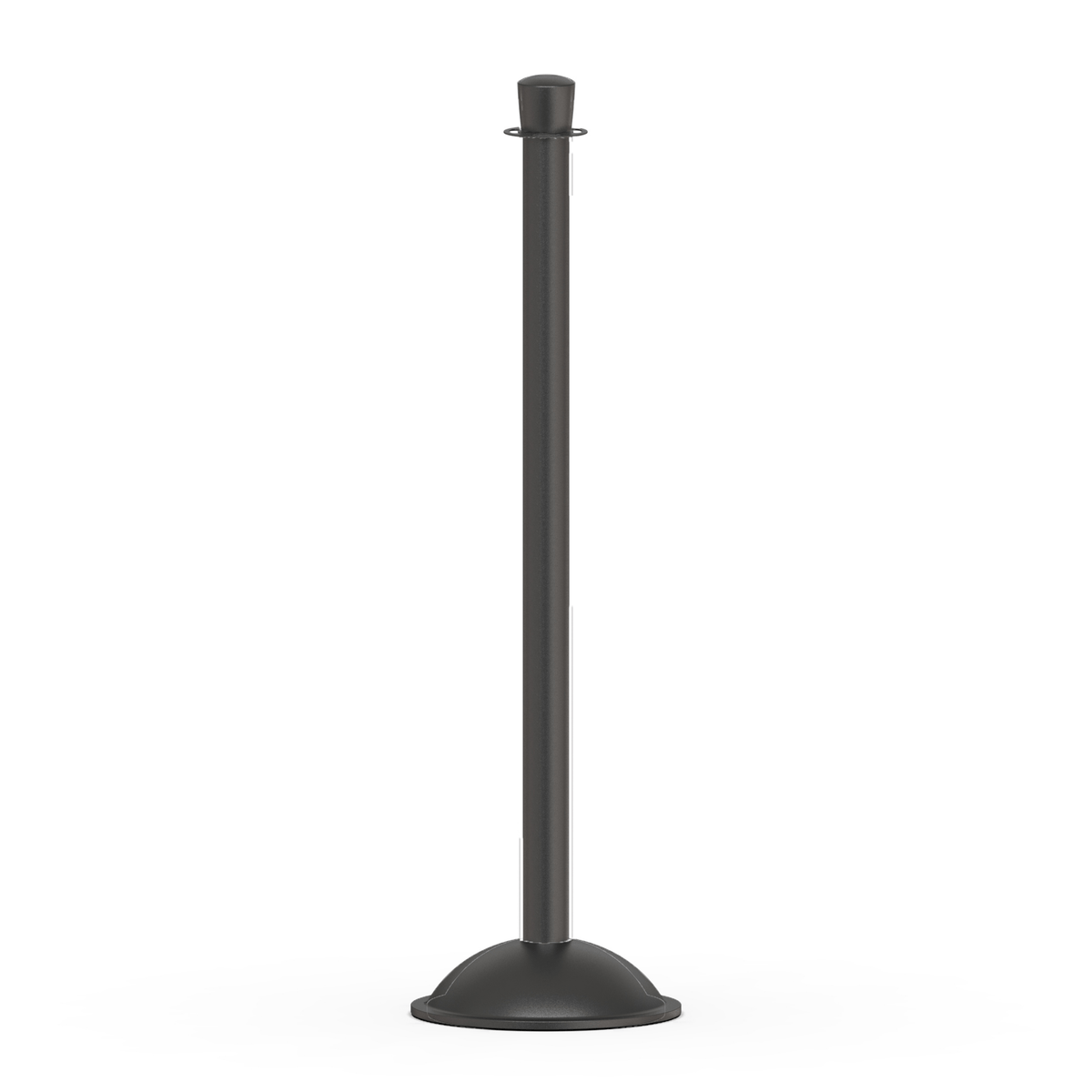 Crown Top Post and Rope Stanchion with Dome Base - Montour Line CDLine - Crowd Control Warehouse