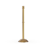 Crown Top Post and Rope Stanchion with Dome Base - Montour Line CDLineD - Crowd Control Warehouse