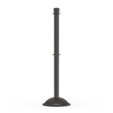 Crown Top Post and Rope Stanchion with Dome Base - Montour Line CDLineD - Crowd Control Warehouse