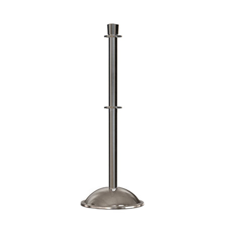 Crown Top Post and Rope Stanchion with Dome Base - Montour Line CDLineD - Crowd Control Warehouse