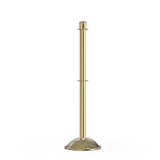 Crown Top Post and Rope Stanchion with Dome Base - Montour Line CDLineD - Crowd Control Warehouse