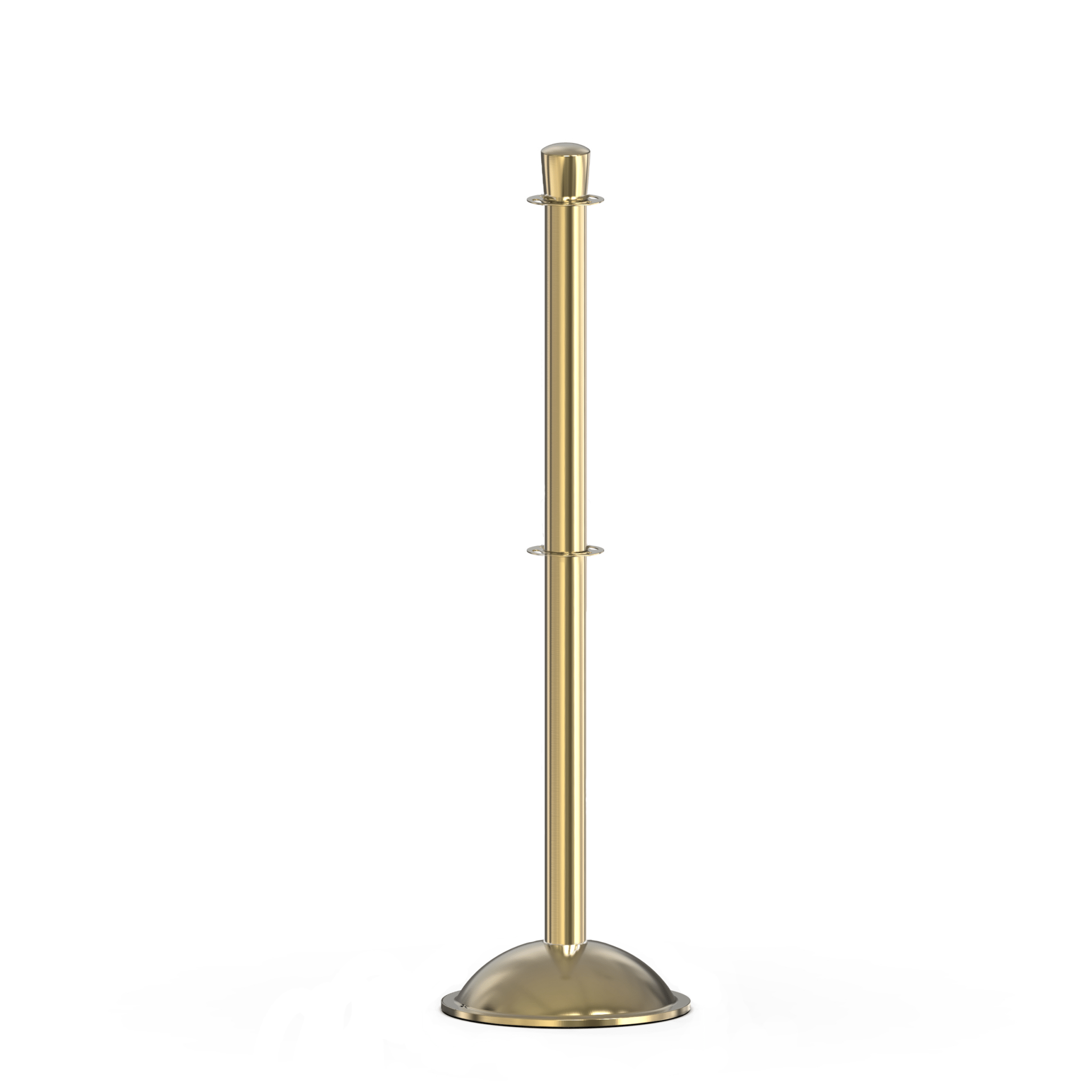 Crown Top Post and Rope Stanchion with Dome Base - Montour Line CDLineD - Crowd Control Warehouse