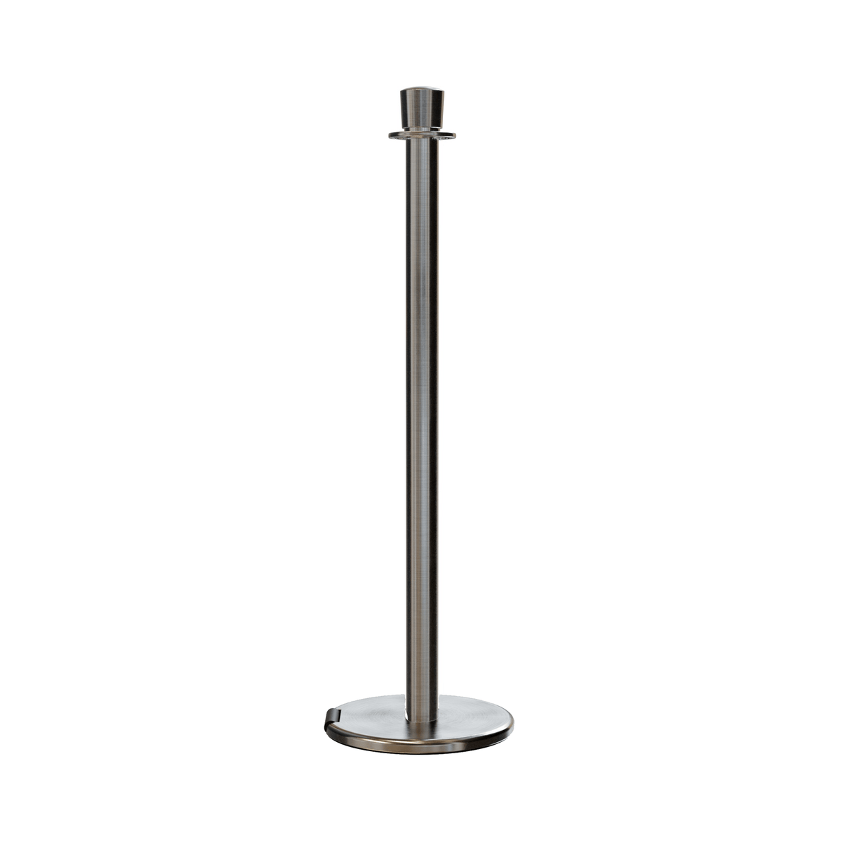 Crown Top Post and Rope Stanchion with Roller Base - Montour Line CELine - Crowd Control Warehouse