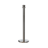 Crown Top Post and Rope Stanchion with Roller Base - Montour Line CELine - Crowd Control Warehouse