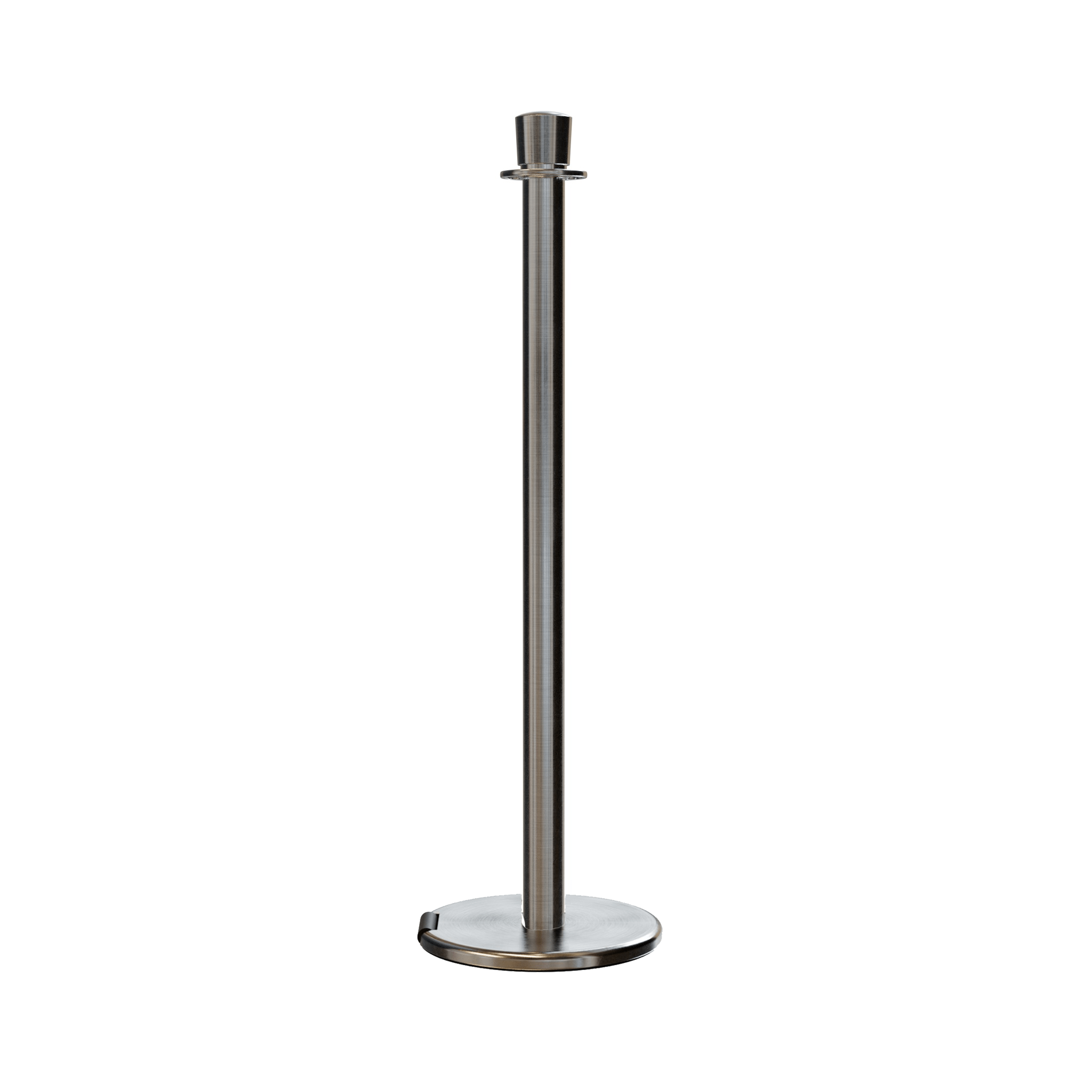 Crown Top Post and Rope Stanchion with Roller Base - Montour Line CELine - Crowd Control Warehouse