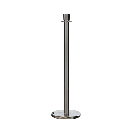 Crown Top Post and Rope Stanchion with Roller Base - Montour Line CELine - Crowd Control Warehouse