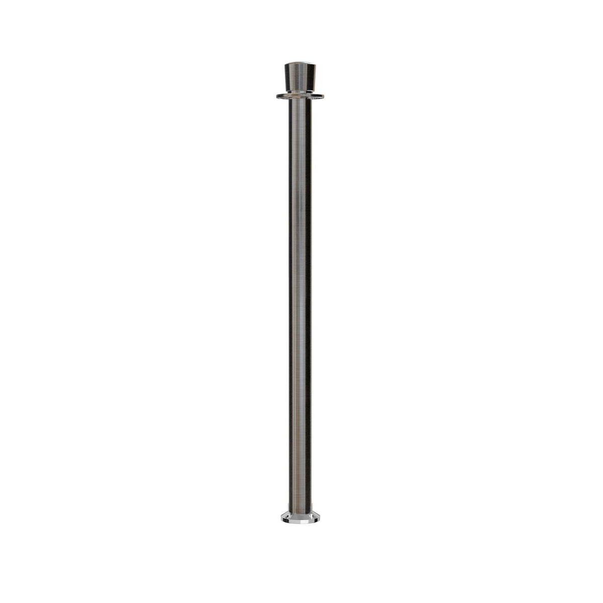 Crown Top Rope Stanchion with Fixed Base - Montour Line CXLineF - Crowd Control Warehouse