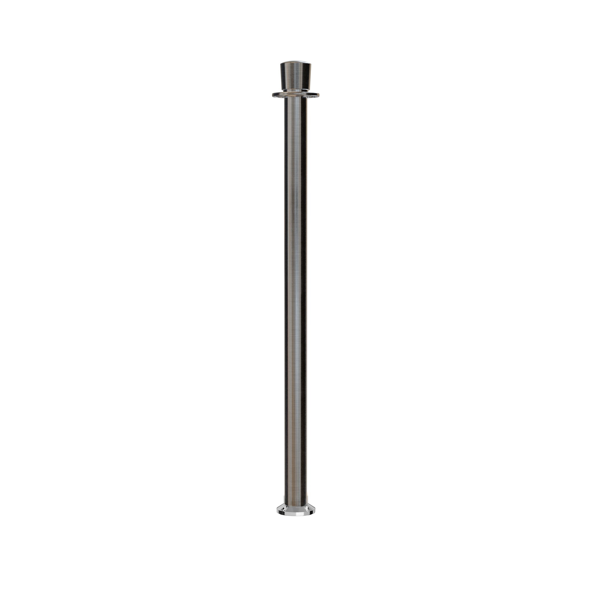 Crown Top Rope Stanchion with Fixed Base - Montour Line CXLineF - Crowd Control Warehouse